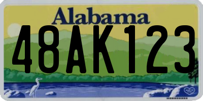AL license plate 48AK123