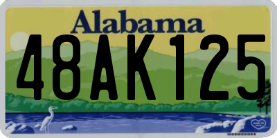 AL license plate 48AK125