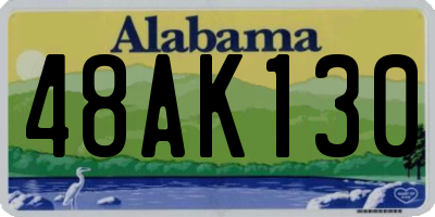 AL license plate 48AK130