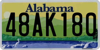 AL license plate 48AK180