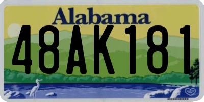 AL license plate 48AK181