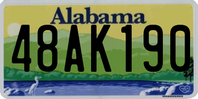 AL license plate 48AK190