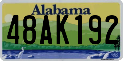 AL license plate 48AK192