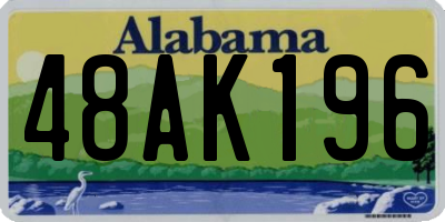 AL license plate 48AK196