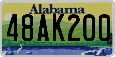 AL license plate 48AK200