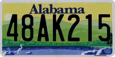 AL license plate 48AK215
