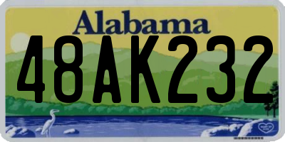 AL license plate 48AK232