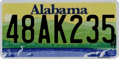AL license plate 48AK235