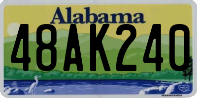 AL license plate 48AK240