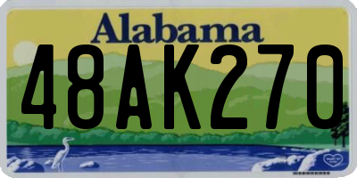 AL license plate 48AK270