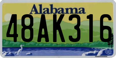 AL license plate 48AK316