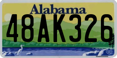 AL license plate 48AK326
