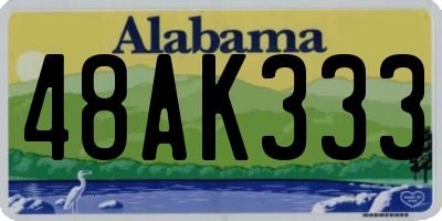 AL license plate 48AK333