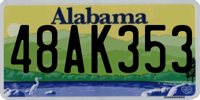 AL license plate 48AK353