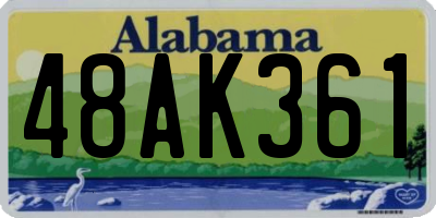 AL license plate 48AK361