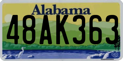 AL license plate 48AK363