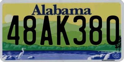 AL license plate 48AK380