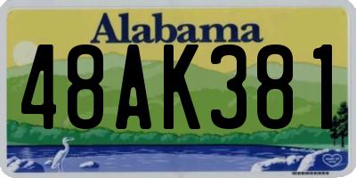 AL license plate 48AK381