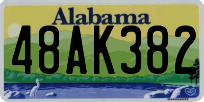 AL license plate 48AK382