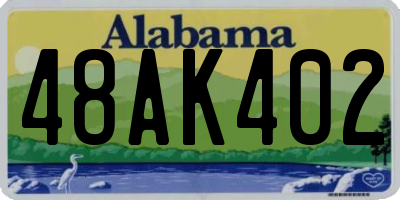 AL license plate 48AK402