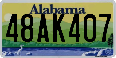 AL license plate 48AK407