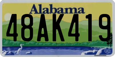 AL license plate 48AK419