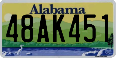 AL license plate 48AK451