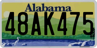 AL license plate 48AK475