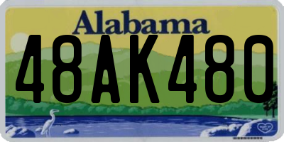 AL license plate 48AK480