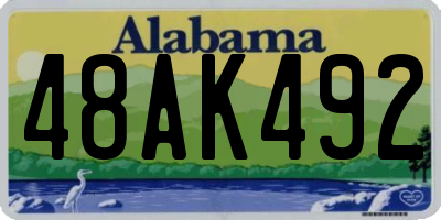 AL license plate 48AK492