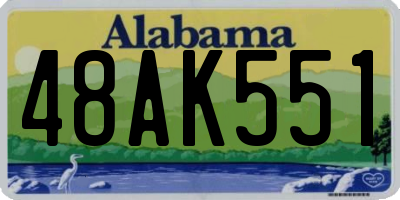 AL license plate 48AK551