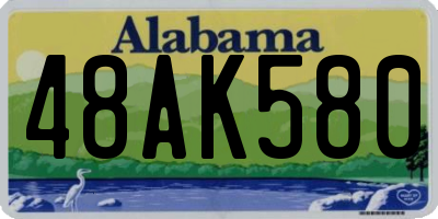 AL license plate 48AK580