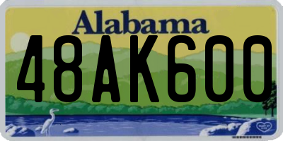 AL license plate 48AK600