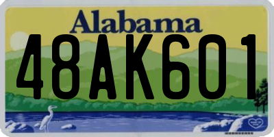 AL license plate 48AK601