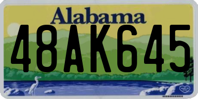 AL license plate 48AK645