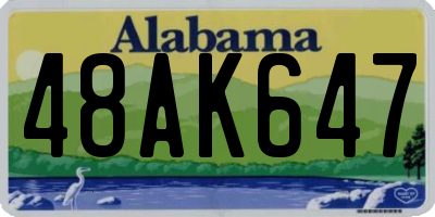 AL license plate 48AK647