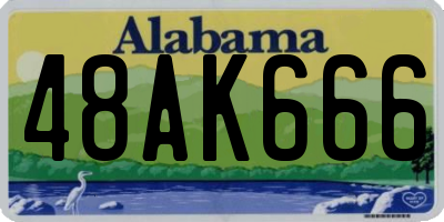 AL license plate 48AK666