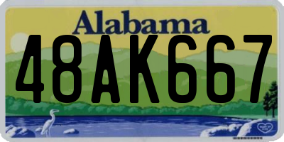 AL license plate 48AK667