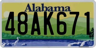 AL license plate 48AK671