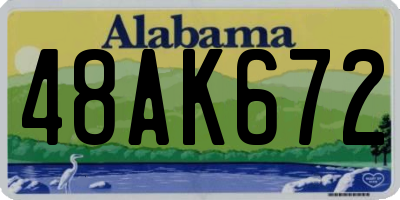 AL license plate 48AK672
