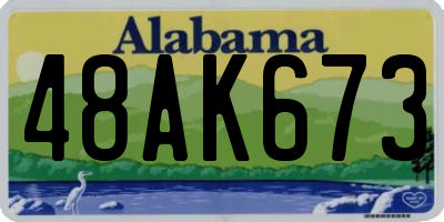 AL license plate 48AK673