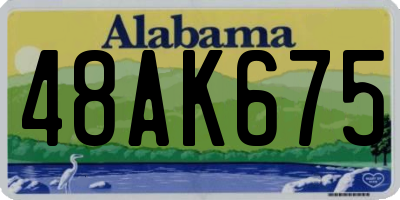 AL license plate 48AK675