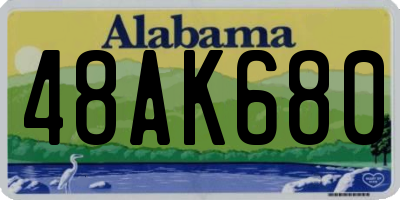 AL license plate 48AK680