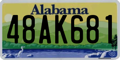 AL license plate 48AK681