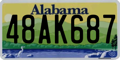 AL license plate 48AK687