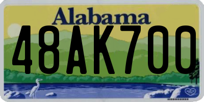 AL license plate 48AK700