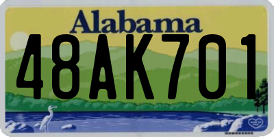 AL license plate 48AK701