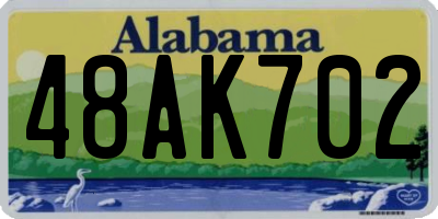 AL license plate 48AK702