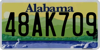 AL license plate 48AK709