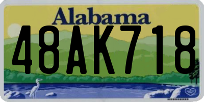 AL license plate 48AK718